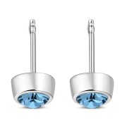 Topaz CZ Silver Stud Earrings, e426st
